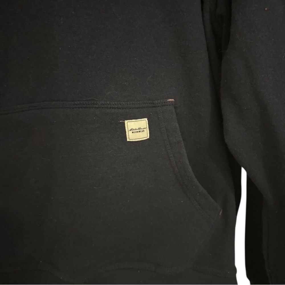 Eddie Bauer Workwear Navy Blue Hoodie Sweatshirt XXL Heavyweight Pullover - Picture 2 of 4